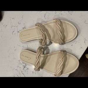Circus Sam edleman white braided sandals